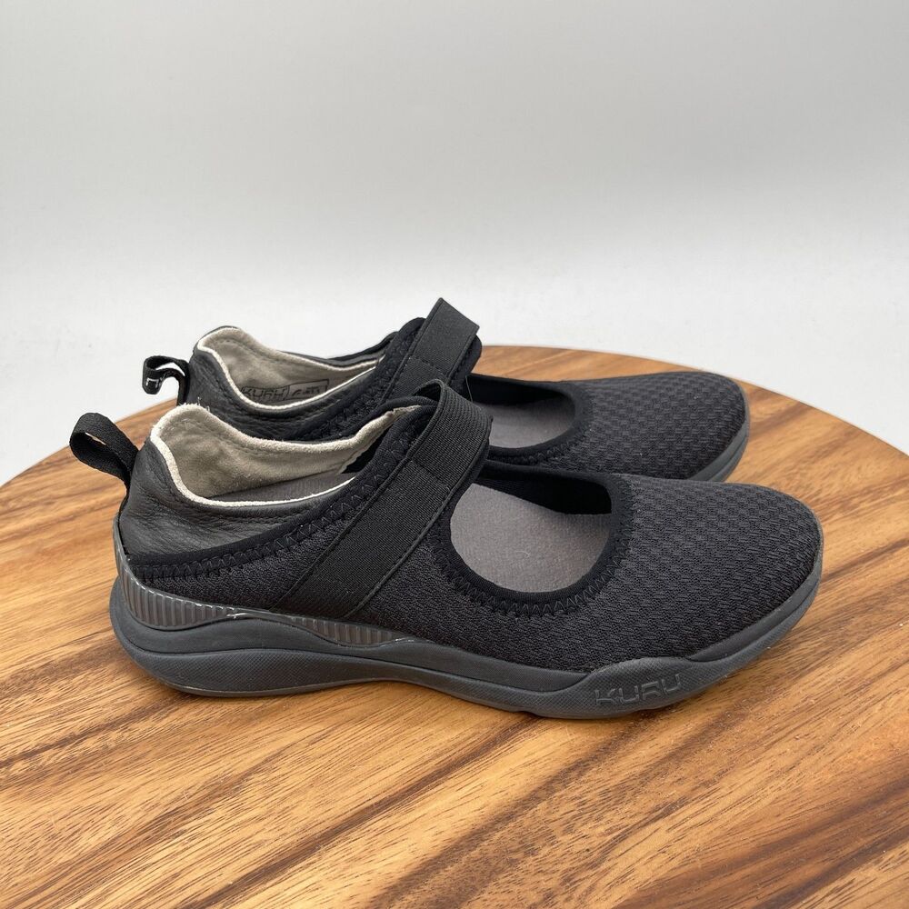 Kuru Lucy Mary Jane Shoes Womens Size 6 Black Gray Casual Comfort Walking